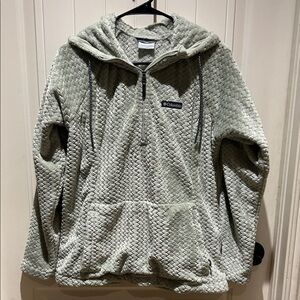 Columbia Textured Green Pullover Hoodie